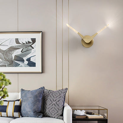 Vivolux | V-vormige metalen wandlamp Simpliciteit gouden LED wandmontage lichtarmatuur in warm/wit licht