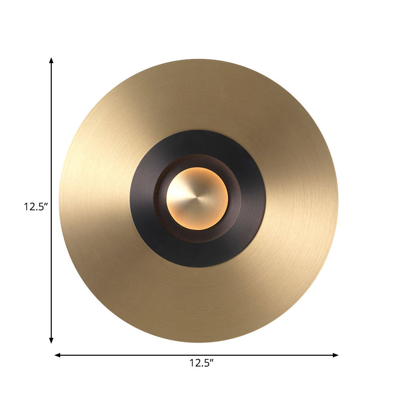 Vivolux | Koloniale Runde Wandmontage Beleuchtung LED Metall Deckenleuchte in Gold für Schlafzimmer