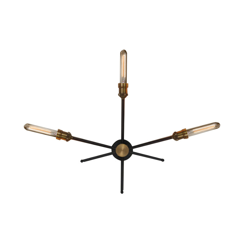 Vivolux | 2/3 Koppen Metalen Wandlamp Colonialistisch Zwart en Goud Gekruiste Woonkamer Wandbevestiging Verlichting