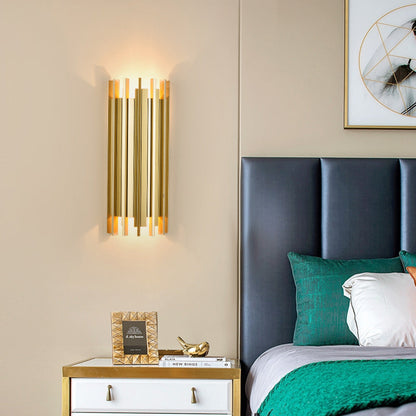 Vivolux | 2 Lampen Cilindrische Wandlamp Hedendaagse Gouden Afwerking IJzeren Wandverlichting, 19.5"/31.5" H