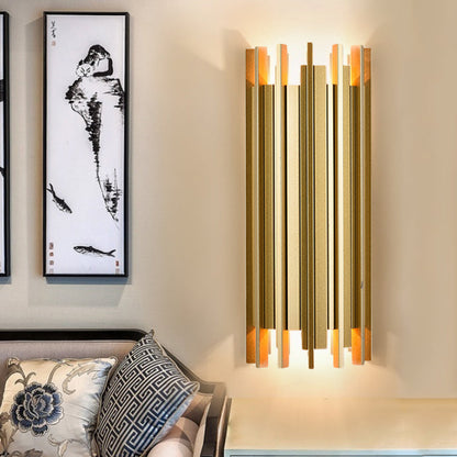 Vivolux | 2 Lampen Cilindrische Wandlamp Hedendaagse Gouden Afwerking IJzeren Wandverlichting, 19.5"/31.5" H