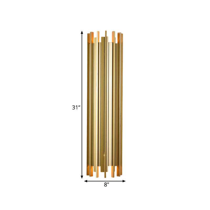 Vivolux | 2 Lampen Cilindrische Wandlamp Hedendaagse Gouden Afwerking IJzeren Wandverlichting, 19.5"/31.5" H