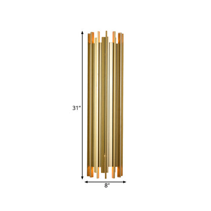 Vivolux | 2 Lampen Cilindrische Wandlamp Hedendaagse Gouden Afwerking IJzeren Wandverlichting, 19.5"/31.5" H