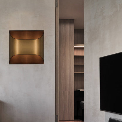 Vivolux | Koloniale Vierkante/Rechthoekige Wandlamp 1 Hoofd Metaal Opbouw Wandlamp in Messing voor Slaapkamer