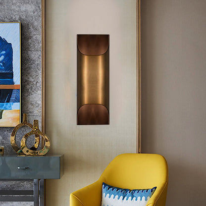 Vivolux | Koloniale Vierkante/Rechthoekige Wandlamp 1 Hoofd Metaal Opbouw Wandlamp in Messing voor Slaapkamer