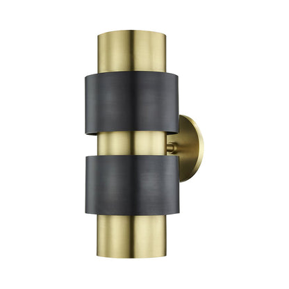 Vivolux | Zilindrische slaapkamer wandlamp kolonialisme metaal enkele licht goud/zilver wandverlichting sconce