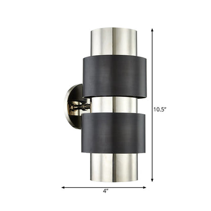 Vivolux | Zilindrische slaapkamer wandlamp kolonialisme metaal enkele licht goud/zilver wandverlichting sconce