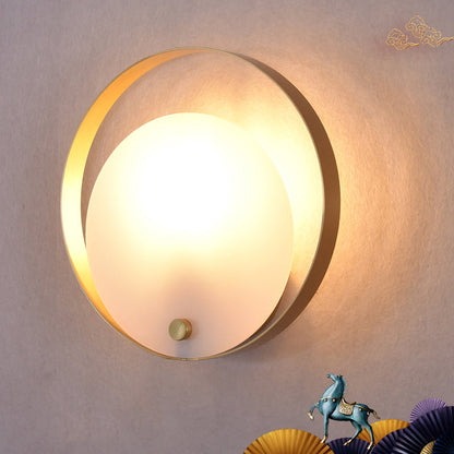 Vivolux | 1-Licht Ronde Flush Wandlamp Koloniaal Wit Acryl Wandverlichting voor Woonkamer