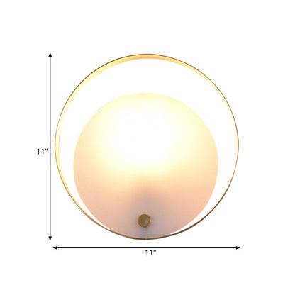 Vivolux | 1-Licht Ronde Flush Wandlamp Koloniaal Wit Acryl Wandverlichting voor Woonkamer