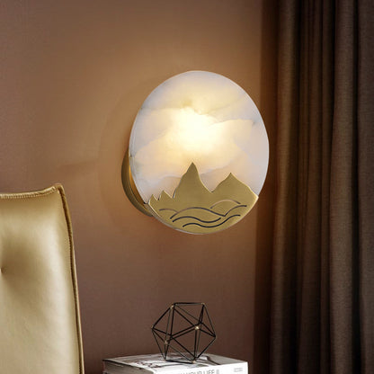 Vivolux | Goldene Ring Flush Mount Kolonialist Marmor 1 Kopf Wohnzimmer Wandmontiertes Licht