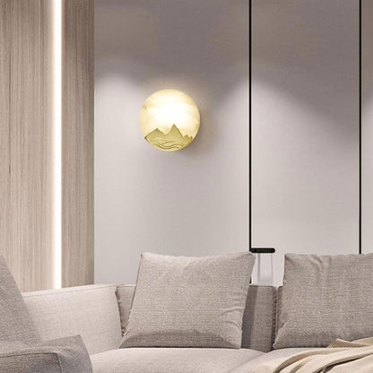 Vivolux | Goldene Ring Flush Mount Kolonialist Marmor 1 Kopf Wohnzimmer Wandmontiertes Licht
