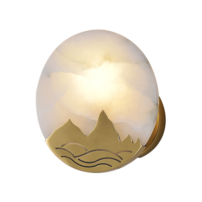 Vivolux | Goldene Ring Flush Mount Kolonialist Marmor 1 Kopf Wohnzimmer Wandmontiertes Licht