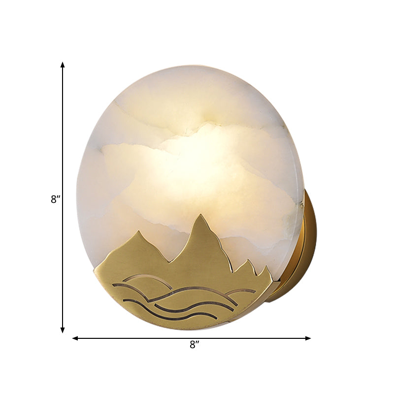 Vivolux | Goldene Ring Flush Mount Kolonialist Marmor 1 Kopf Wohnzimmer Wandmontiertes Licht