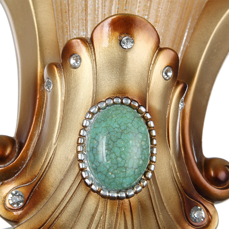 Vivolux | 10"/13" Breite Gold 1-Licht Deckenleuchte Kolonialismus Mattglas Ausgeflippte Wandleuchte für das Schlafzimmer