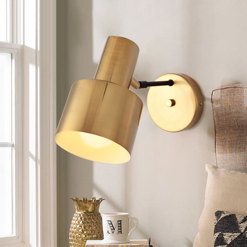 Vivolux | 1 Lamp Rond Wandlamp Modernistische Gouden Afwerking IJzeren Wandkandelaar Licht met Verstelbare Arm
