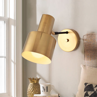 Vivolux | 1 Lamp Rond Wandlamp Modernistische Gouden Afwerking IJzeren Wandkandelaar Licht met Verstelbare Arm