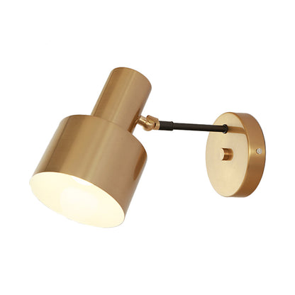 Vivolux | 1 Lamp Rond Wandlamp Modernistische Gouden Afwerking IJzeren Wandkandelaar Licht met Verstelbare Arm