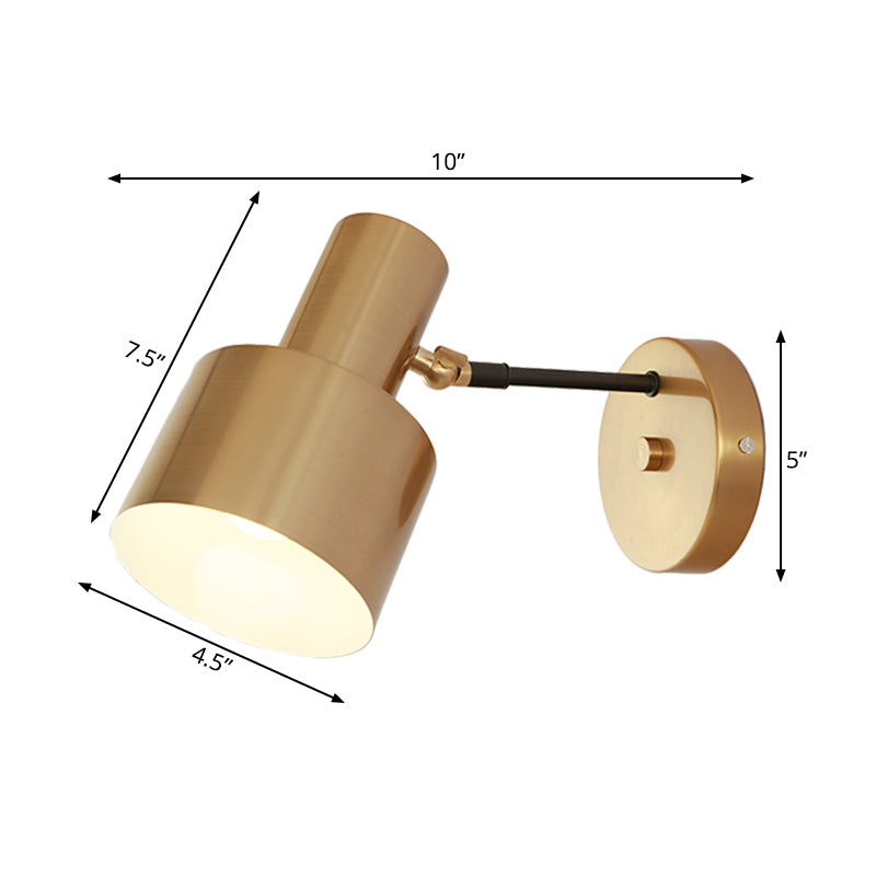 Vivolux | 1 Lamp Rond Wandlamp Modernistische Gouden Afwerking IJzeren Wandkandelaar Licht met Verstelbare Arm