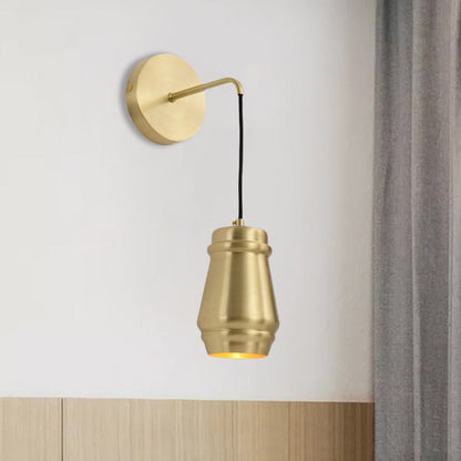 Vivolux | Gouden Afwerking Fles Sconces Lamp Minimalistische Messing 1 Licht Wandmontage Lamp met Arm