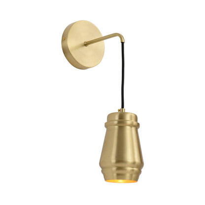 Vivolux | Gouden Afwerking Fles Sconces Lamp Minimalistische Messing 1 Licht Wandmontage Lamp met Arm