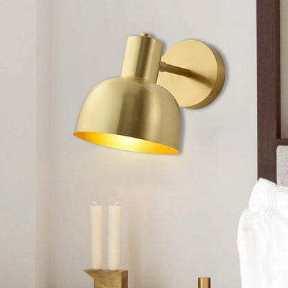 Vivolux | Verstelbare 1 Kop Mini Wandlamp Eenvoudige Gouden Afwerking IJzeren Ronde Wandspotlight, 5"/5,5" Breed