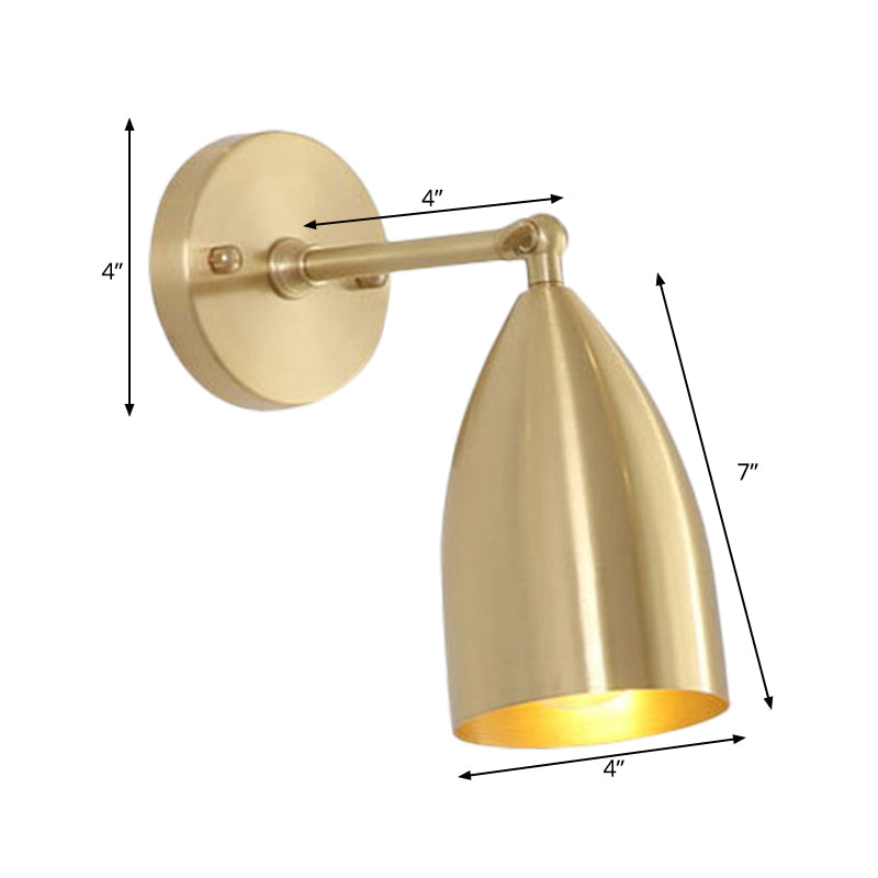 Vivolux | 4"/7.5"/12" W 1 Bulb Wandlamp Moderne Stijl Tapered/Drum/Oval Messing Binnen Wandgemonteerde Verlichting in Goud