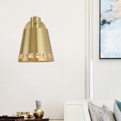 Vivolux | 4"/7.5"/12" W 1 Bulb Wandlamp Moderne Stijl Tapered/Drum/Oval Messing Binnen Wandgemonteerde Verlichting in Goud