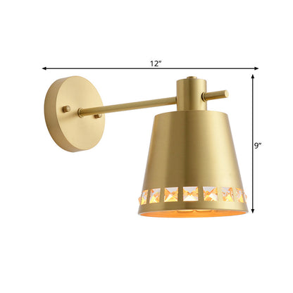 Vivolux | 4"/7.5"/12" W 1 Bulb Wandlamp Moderne Stijl Tapered/Drum/Oval Messing Binnen Wandgemonteerde Verlichting in Goud