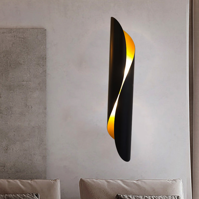 Vivolux | 2-Kopf Rollen Flush Mount Wandleuchte Minimalismus Schwarz/Weiß Metall Wandbeleuchtung