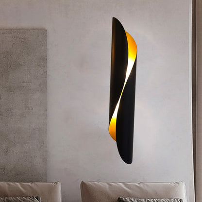 Vivolux | 2-Kopf Rollen Flush Mount Wandleuchte Minimalismus Schwarz/Weiß Metall Wandbeleuchtung