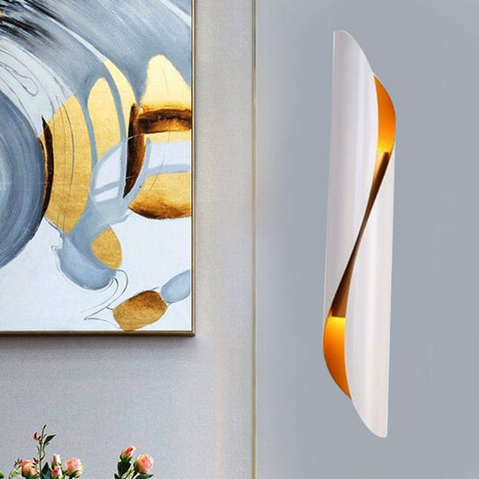 Vivolux | 2-Kopf Rollen Flush Mount Wandleuchte Minimalismus Schwarz/Weiß Metall Wandbeleuchtung