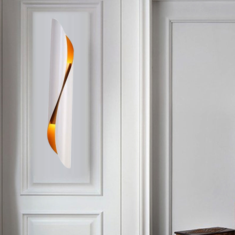 Vivolux | 2-Kopf Rollen Flush Mount Wandleuchte Minimalismus Schwarz/Weiß Metall Wandbeleuchtung