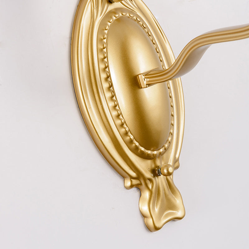 Vivolux | Bell Opal Glas Wandleuchte Vintage Stil 1/2-Kopf Flur Wandmontage Licht in Gold