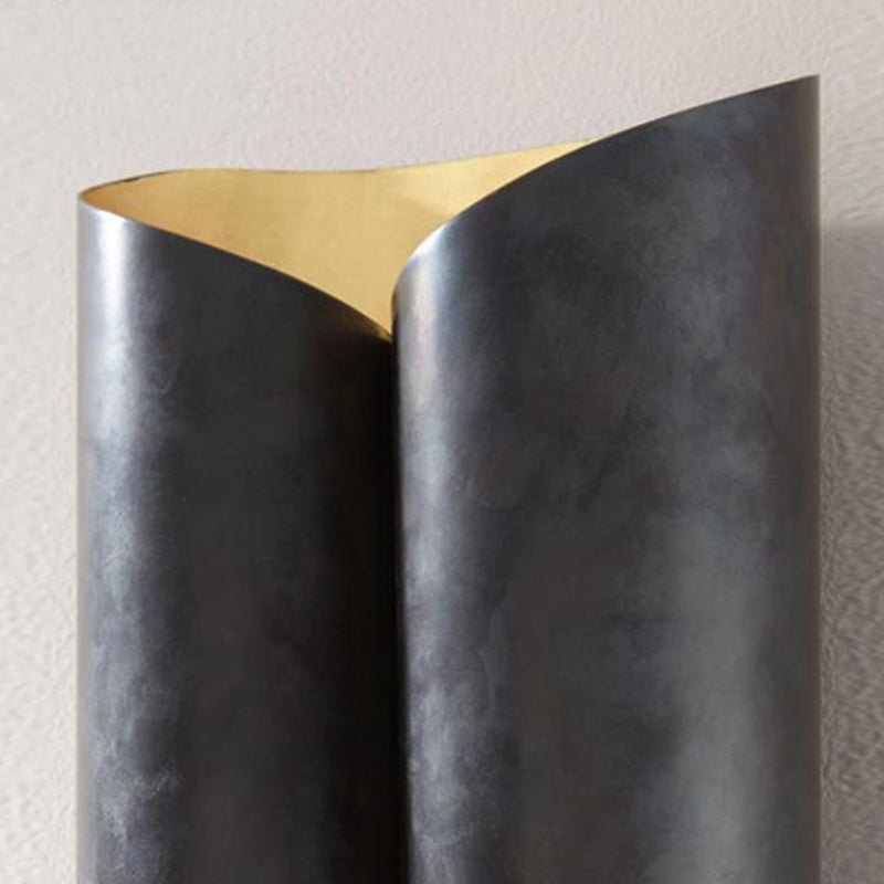 Vivolux | 2-Licht Scroll Wandlamp Eenvoudige Zwarte en Gouden IJzeren Wandgemonteerde Verlichtingsarmatuur