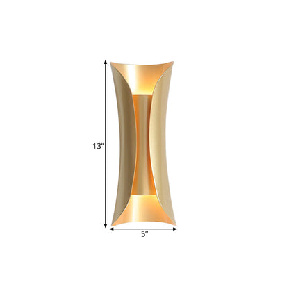 Vivolux | 13"/21"/30" H 2 Köpfe Wandleuchte Sconce Einfachheit Geformte Metall Wandmontage Lampe, Messing/Gold/Naturholz-Finish
