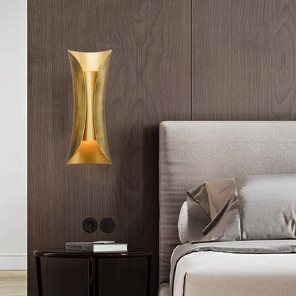 Vivolux | 13"/21"/30" H 2 Köpfe Wandleuchte Sconce Einfachheit Geformte Metall Wandmontage Lampe, Messing/Gold/Naturholz-Finish