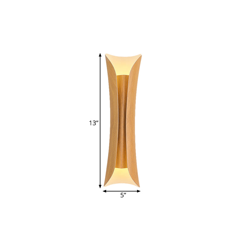 Vivolux | 13"/21"/30" H 2 Köpfe Wandleuchte Sconce Einfachheit Geformte Metall Wandmontage Lampe, Messing/Gold/Naturholz-Finish