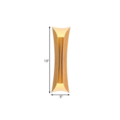 Vivolux | 13"/21"/30" H 2 Köpfe Wandleuchte Sconce Einfachheit Geformte Metall Wandmontage Lampe, Messing/Gold/Naturholz-Finish