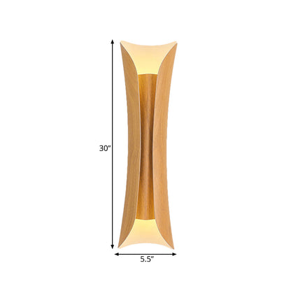 Vivolux | 13"/21"/30" H 2 Köpfe Wandleuchte Sconce Einfachheit Geformte Metall Wandmontage Lampe, Messing/Gold/Naturholz-Finish