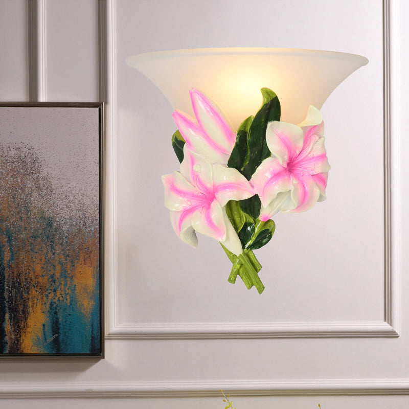 Vivolux | 1 Licht Har Wall Lamp Modern Stylisch Exquisite Pink Floral Flush Mount Wandlamp