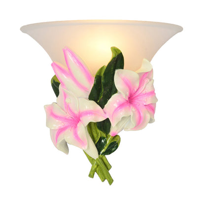 Vivolux | 1 Licht Har Wall Lamp Modern Stylisch Exquisite Pink Floral Flush Mount Wandlamp