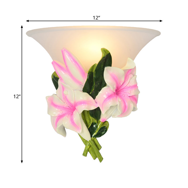Vivolux | 1 Licht Har Wall Lamp Modern Stylisch Exquisite Pink Floral Flush Mount Wandlamp