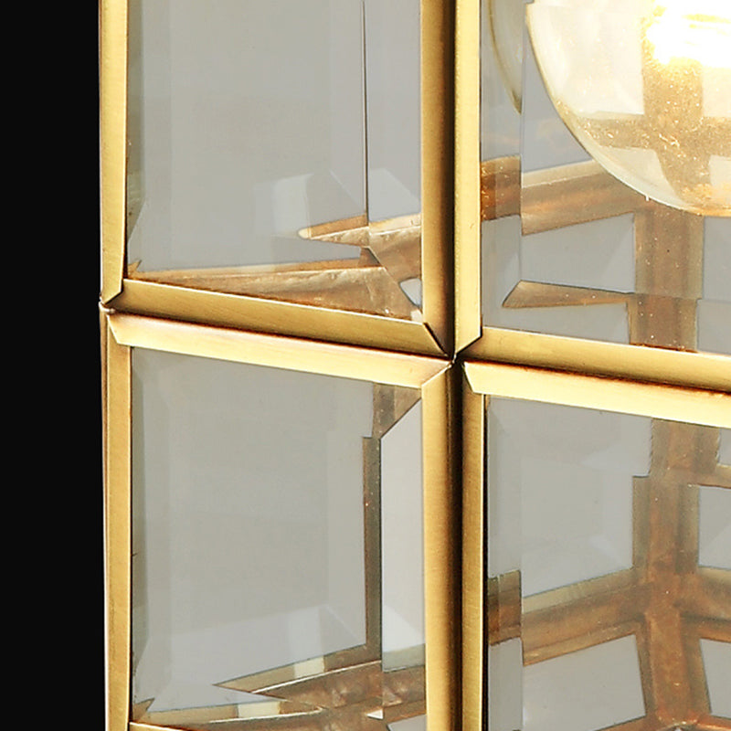 Vivolux | Cage Metall Wandleuchte Traditionalismus 1-Glühlampe Messing Schlafzimmer Wandleuchte