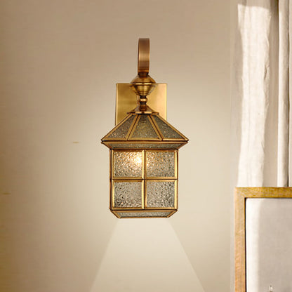 Vivolux | 1-Head Geometrische Wandleuchte Traditionelle Goldmetall Wandlampe für Flur