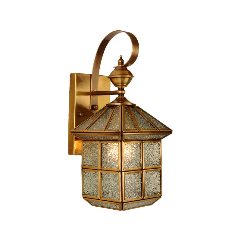 Vivolux | 1-Head Geometrische Wandleuchte Traditionelle Goldmetall Wandlampe für Flur