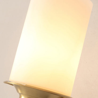 Vivolux | Cylinder Frosted Glass Wandlamp Modernisme Stijl 1 Licht Woonkamer Wandlamp Fit in Messing