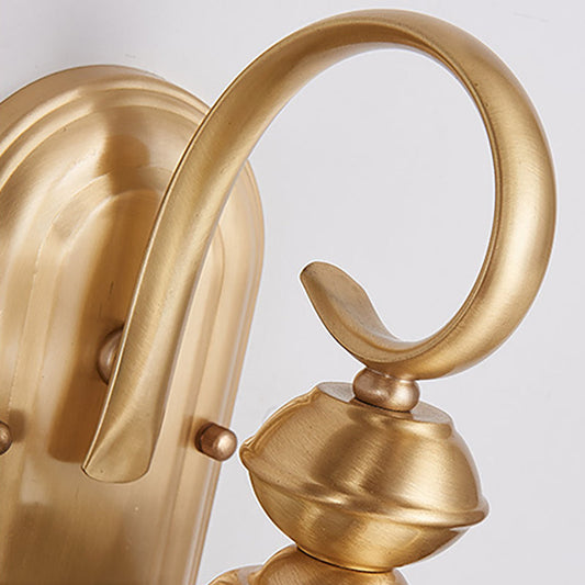 Vivolux | Laterne Hall Wandlampe Traditionell Metall 1 Kopf Messing Wandmontierte Leuchte mit Klarglas-Schirm, 6"/7.5" B