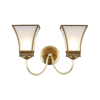Vivolux | Bell Metall Wandleuchte Traditionell 1/2 Lampen Messing Wohnzimmer Wandbeleuchtung Fixture