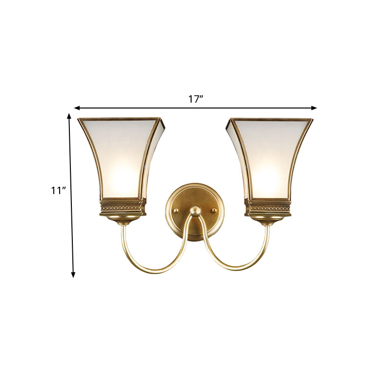 Vivolux | Bell Metall Wandleuchte Traditionell 1/2 Lampen Messing Wohnzimmer Wandbeleuchtung Fixture