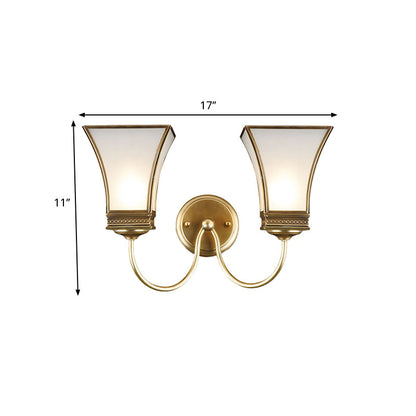 Vivolux | Bell Metall Wandleuchte Traditionell 1/2 Lampen Messing Wohnzimmer Wandbeleuchtung Fixture